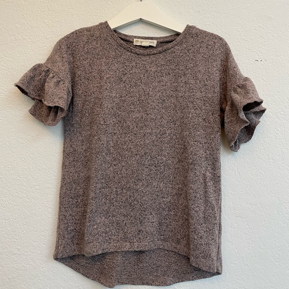 Tucker + Tate girls sweater with ruffle sleeves